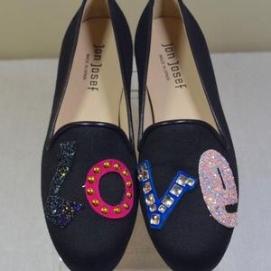 🏷️ NWT Black Linen Gatsby Love Flats Made in Spain 🇪🇸
